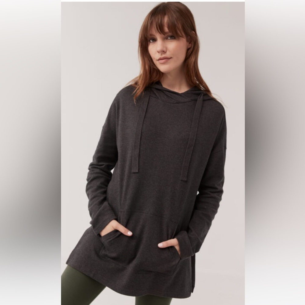 Pact Womens Charcoal Heather Airplane Poncho
